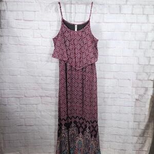 Xhilaration XL Women's Floral Maxi Dress